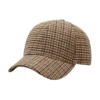 Fall Winter Hat Men's Spring Summer Outdoor Sunscreen Visor Classic Checkered Baseball Cap Hard Top Women's Cap Warm Peaked Cap