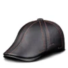 Leather Men Berets Cap